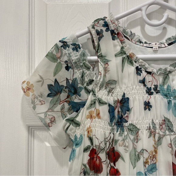 Willow & Clay Cold Shoulder Floral Top - Picture 5 of 13